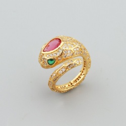 Snake Ring Simple design Smooth diamond set with zircon gold silver rose gold