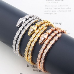 Snake Bracelet Easy design Smooth diamond set with zircon gold silver rose gold