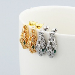 Snake Earring Stud simple design studded with zircon gold silver rose gold