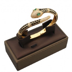 Snake bracelet complex simple design smooth inlaid with zircon gold silver rose gold
