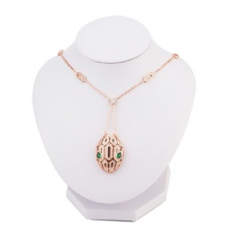 Snake necklace complex simple design smooth inlaid with zircon gold silver rose gold