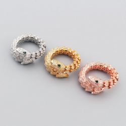 Snake Ring Set High quality detail super complex simple design smooth inlaid with zircon gold silver rose gold