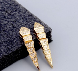 Snake earrings High quality details super good complex simple design smooth surface inlaid with zircon gold silver rose gold